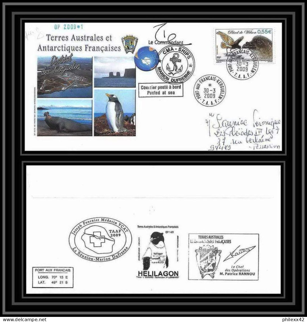 2497 ANTARCTIC Terres Australes TAAF Lettre Cover Dufresne 2 Signé Signed MD 145 KEOPS 18/1/2005 N°385 Dauphin Dolphin - Expéditions Antarctiques