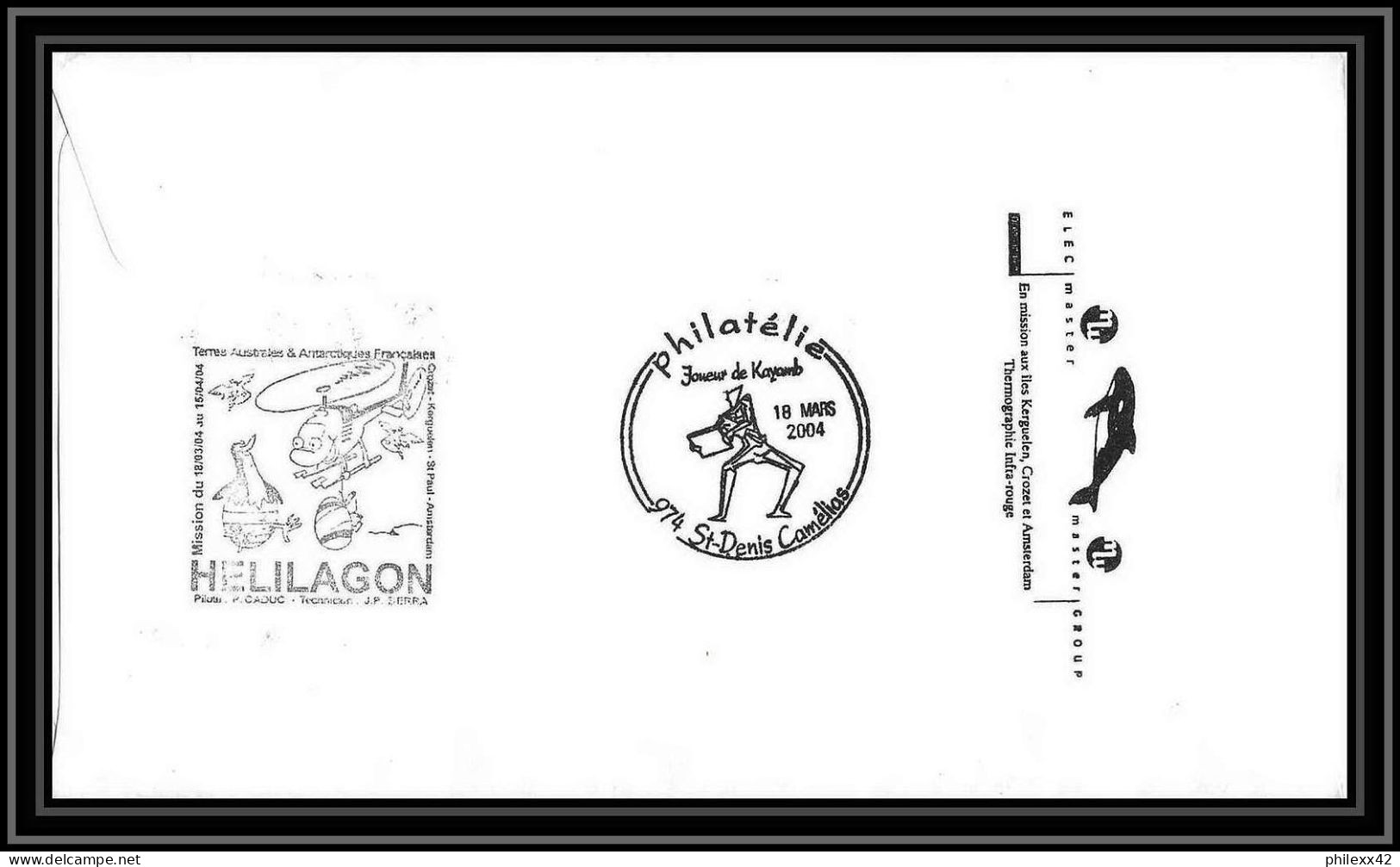 2437 Dufresne 2 Signé Signed N°391 28/3/2004 ELEC MASTER GROUP ANTARCTIC Terres Australes (taaf) Lettre Cover Coin Daté - Antarktis-Expeditionen