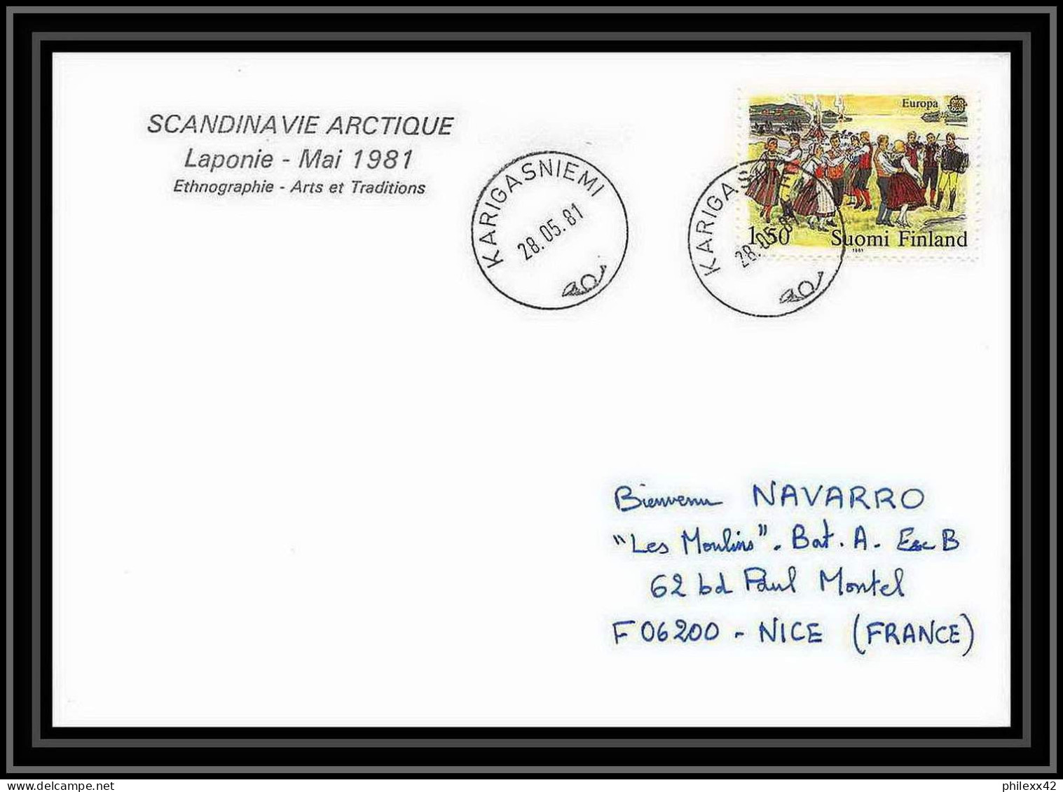 2047 ARCTIC Finlande (Finland Suomi) Lettre (cover) Inari Laponie 28/5/1981  - Forschungsstationen & Arctic Driftstationen