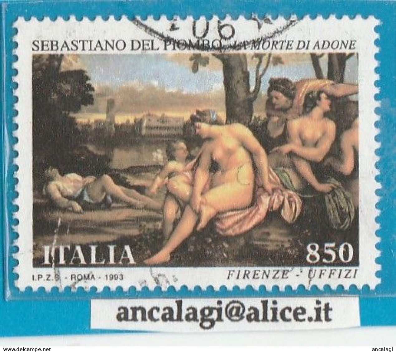 USATI ITALIA 1993 - Ref.0683A "SEBASTIANO DEL PIOMBO" 1 Val. - - 1991-00: Oblitérés