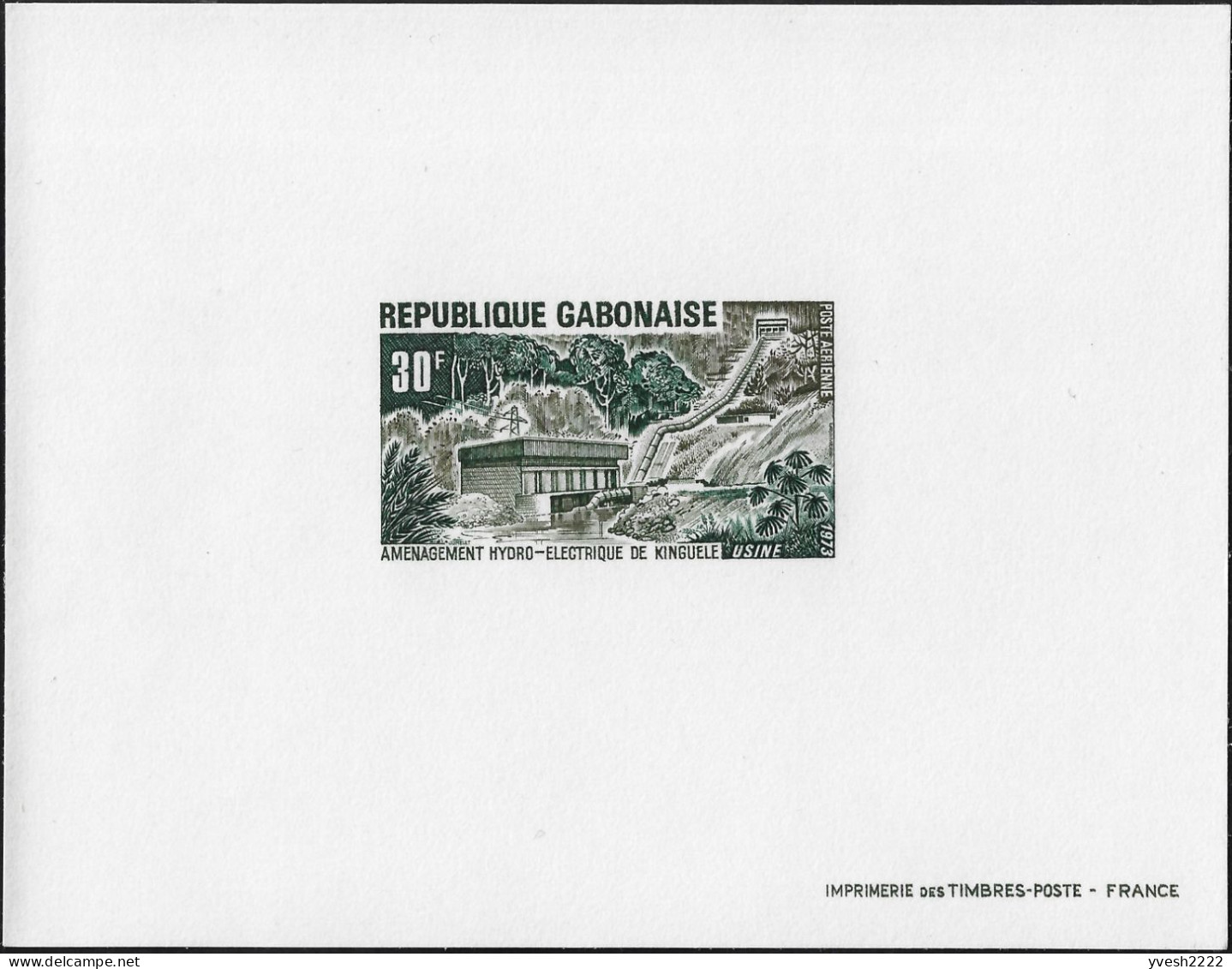 Gabon 1973 Y&T PA 139 Et 140, Feuillets De Luxe. Aménagement Hydroélectrique De Kinguélé. Barrage - Wasser