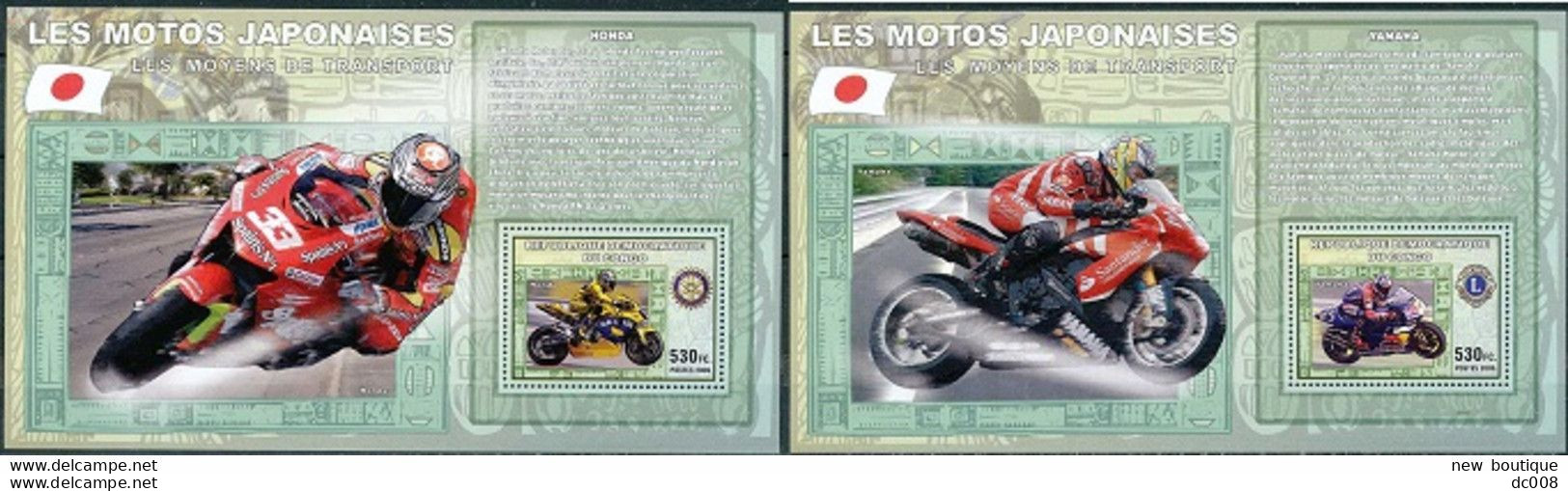 2006 Les Motos Japonaises - Complet-volledig 3 Blocs - Nuovi