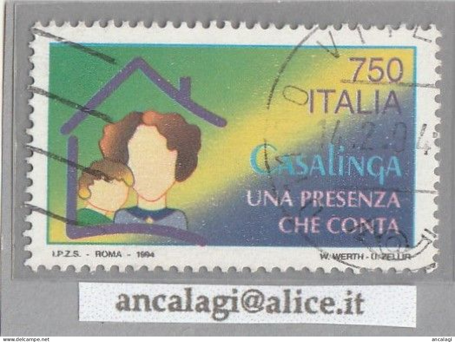 USATI ITALIA 1994 - Ref.0685 "IL LAVORO DELLA CASALINGA" 1 Val. - - 1991-00: Oblitérés