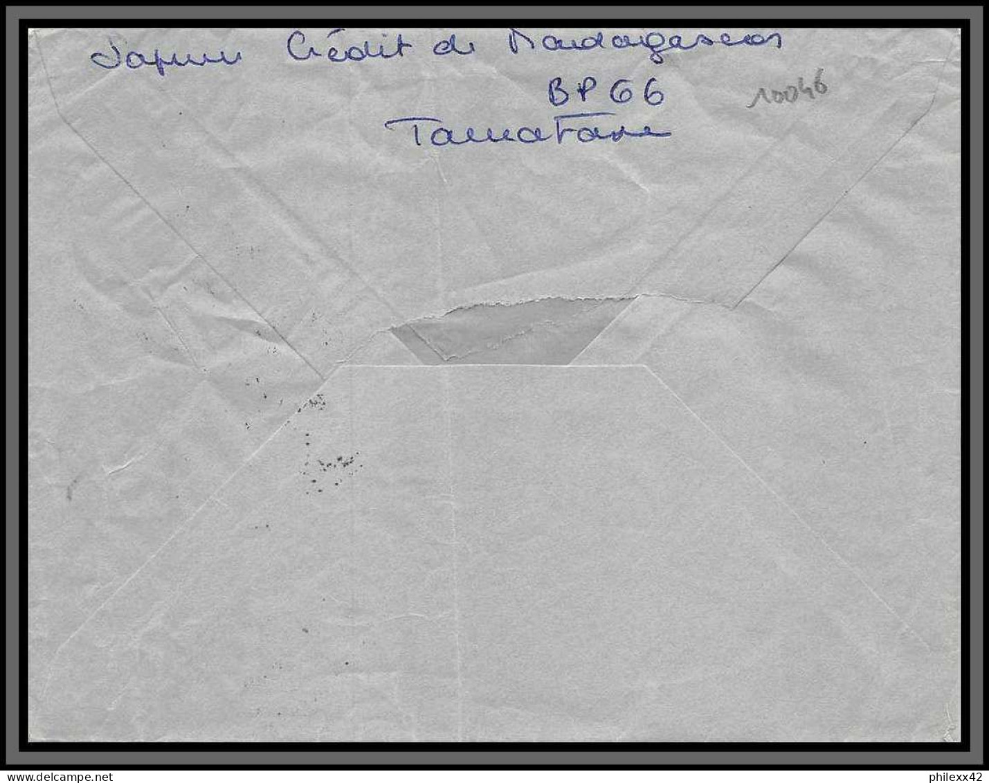 10046 Tamatave 9/1/1958 Taxe Annulée Lettre Cover Colonies Madagascar Par Avion - Storia Postale