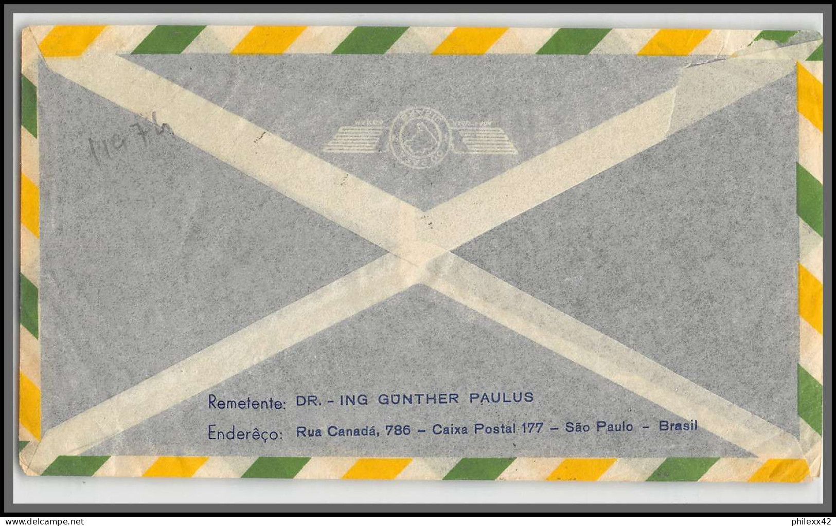 11974 Par Avion 1947 Pour Zurich Suisse Lettre Cover Bresil Brazil  - Briefe U. Dokumente
