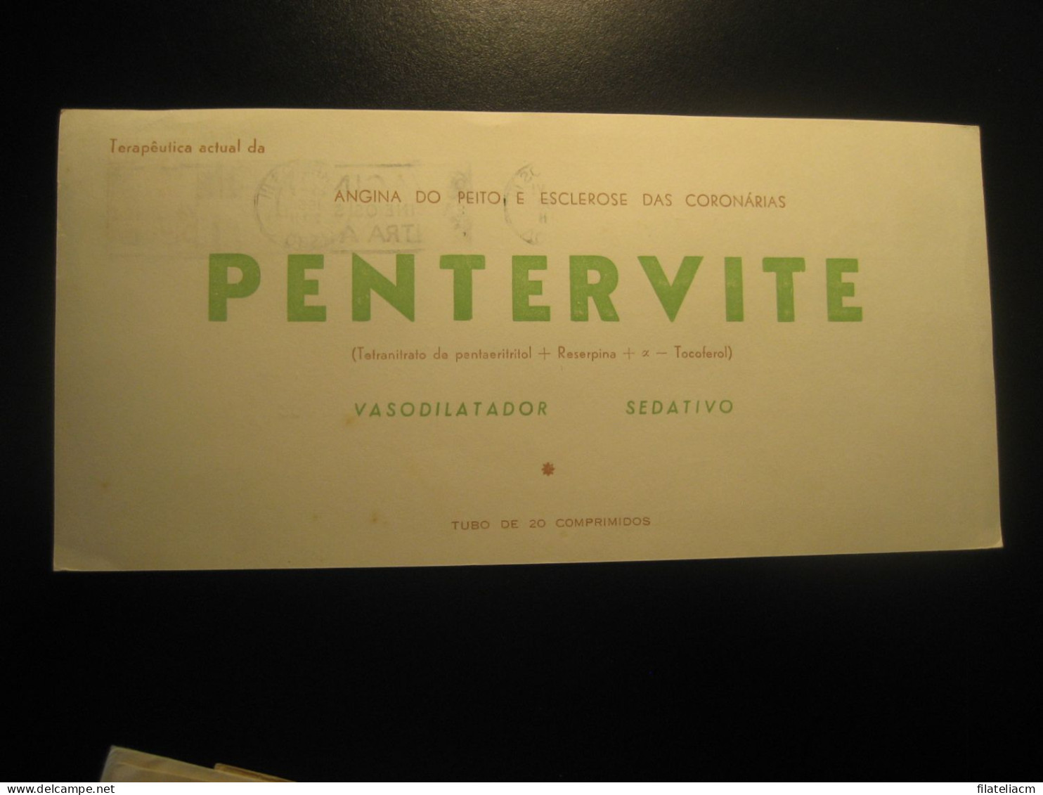 LISBOA 1956 To Figueira Da Foz Pentervite Fidelis Pharmacy Smallpox Vaccine Health Cancel Card PORTUGAL - Briefe U. Dokumente