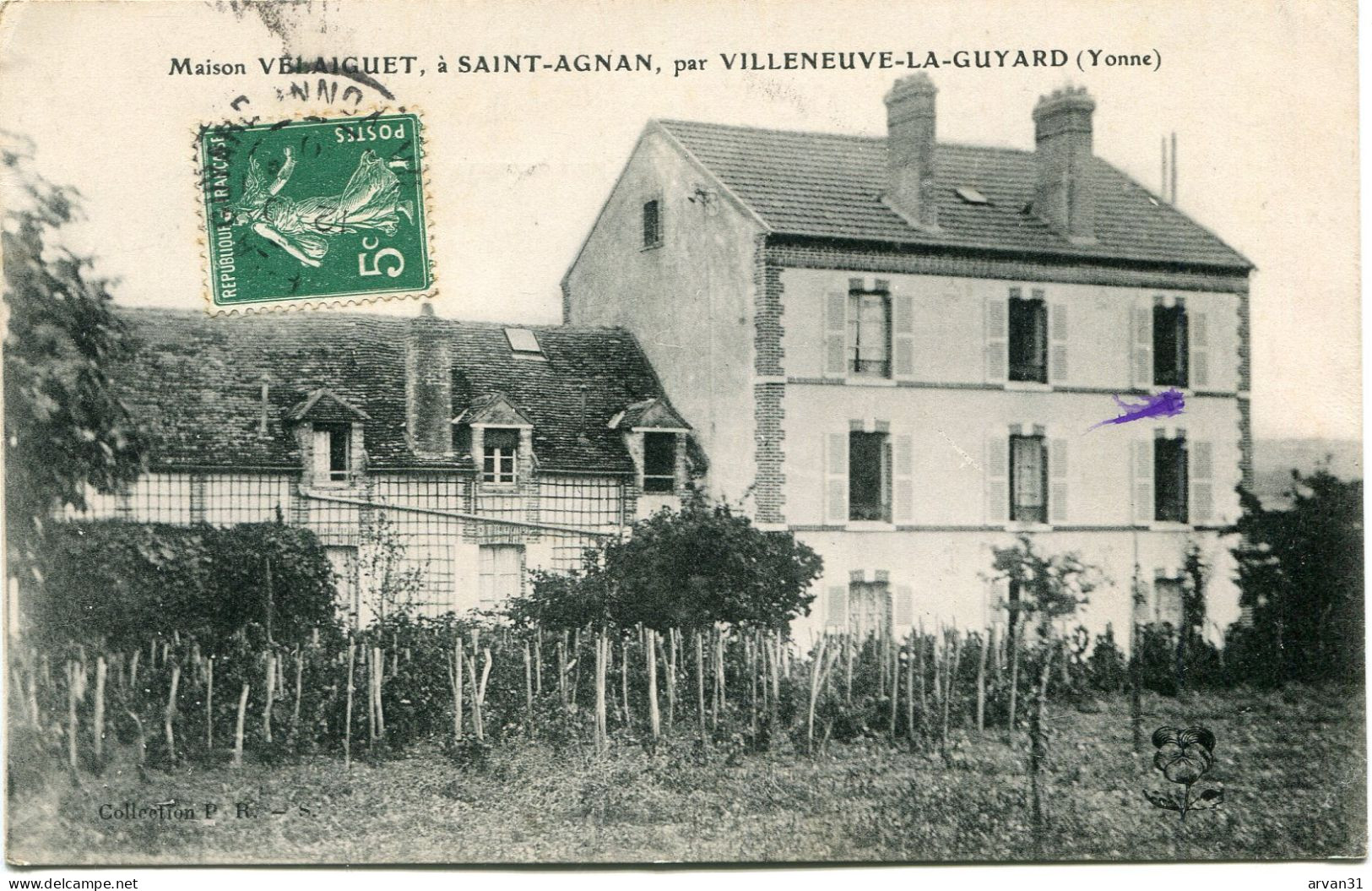SAINT AGNAN Par VILLENEUVE La GUYARD - MAISON  VELAIGUET - - Villeneuve-la-Guyard