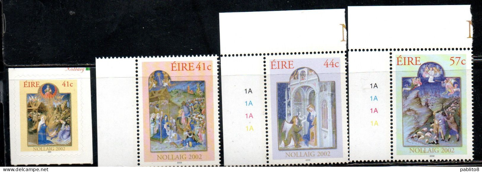 EIRE IRELAND IRLANDA 2002 CHRISTMAS ANNUNCIATION NOLLAIG NATALE NOEL WEIHNACHTEN NAVIDAD COMPLETE SET SERIE COMPLETA MNH - Unused Stamps