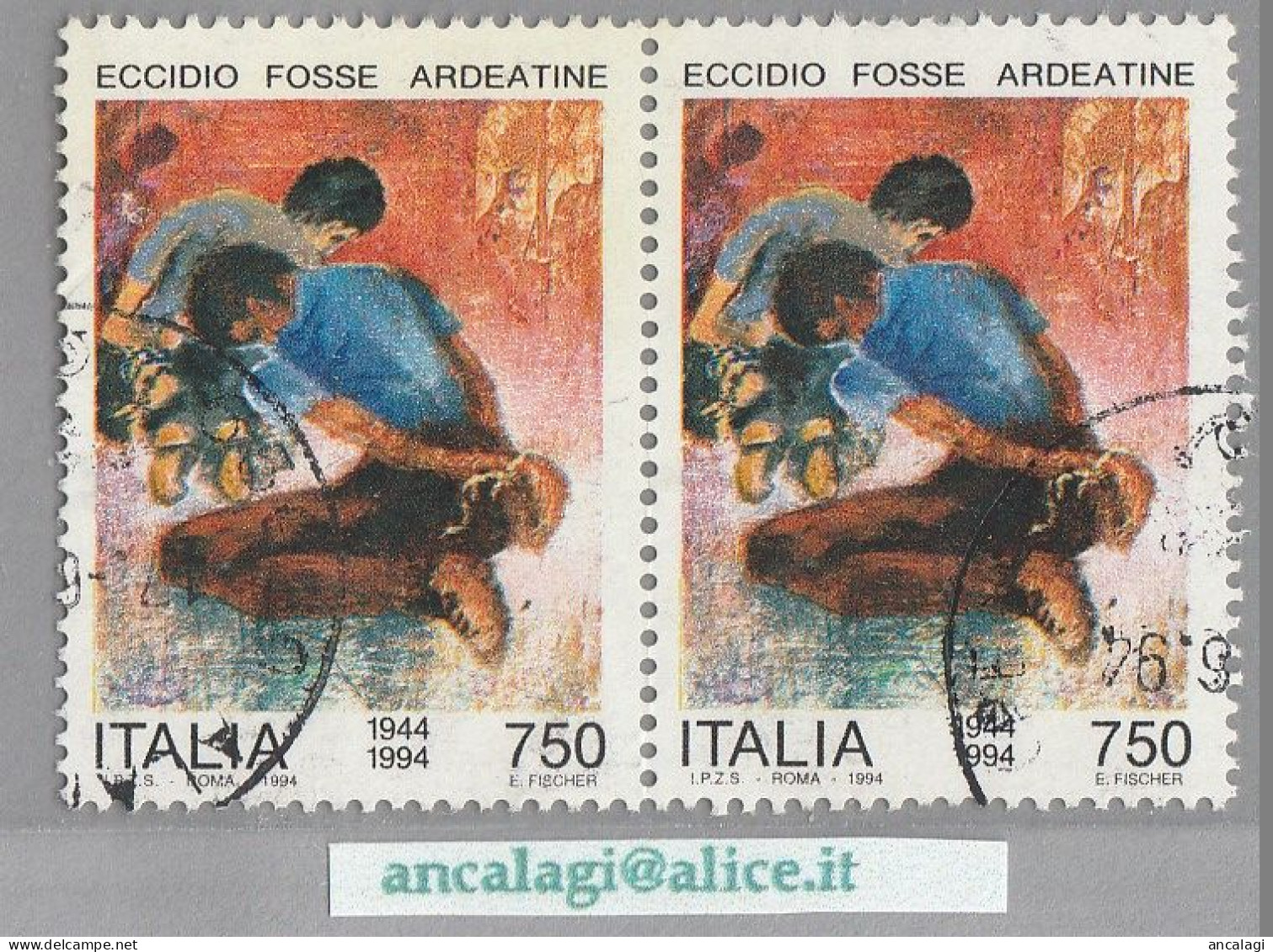 USATI ITALIA 1994 - Ref.0696A "AVVENIMENTI STORICI DELLA 2^ GUERRA" 1 Val. In Coppia - - 1991-00: Usados