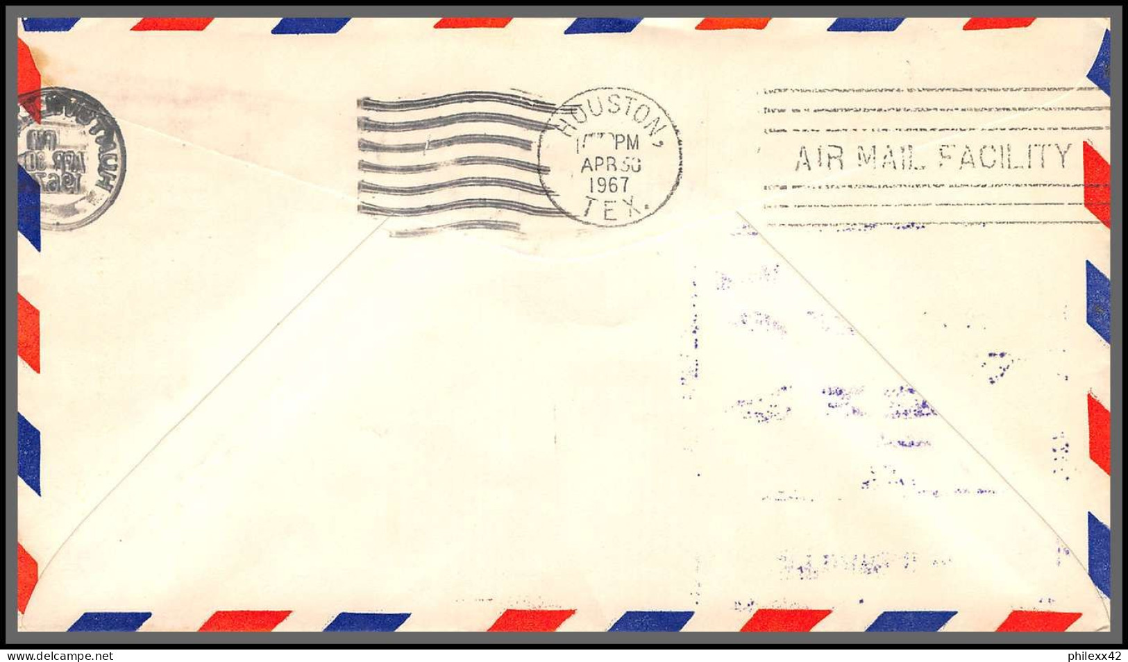 12526 Am 5 Huntsville 30/4/1967 Premier Vol First Jet Mail Service Flight Lettre Airmail Cover Usa Aviation - 3c. 1961-... Briefe U. Dokumente