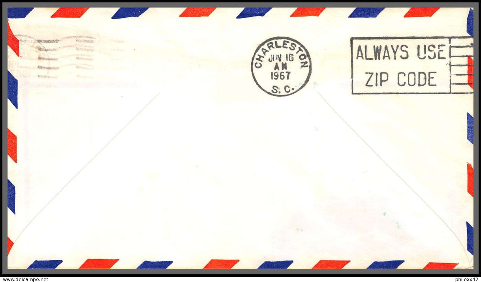 12510 Am 98 Columbia 15/6/1967 Inauguration Premier Vol First Flight Lettre Jet Air Mail Service Cover Usa Aviation - 3c. 1961-... Lettres