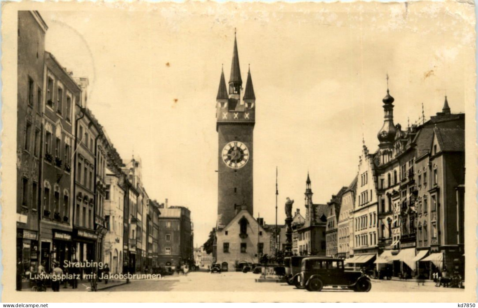 Straubing, Ludwigsplatz Mit Jakobsbrunnen - Straubing