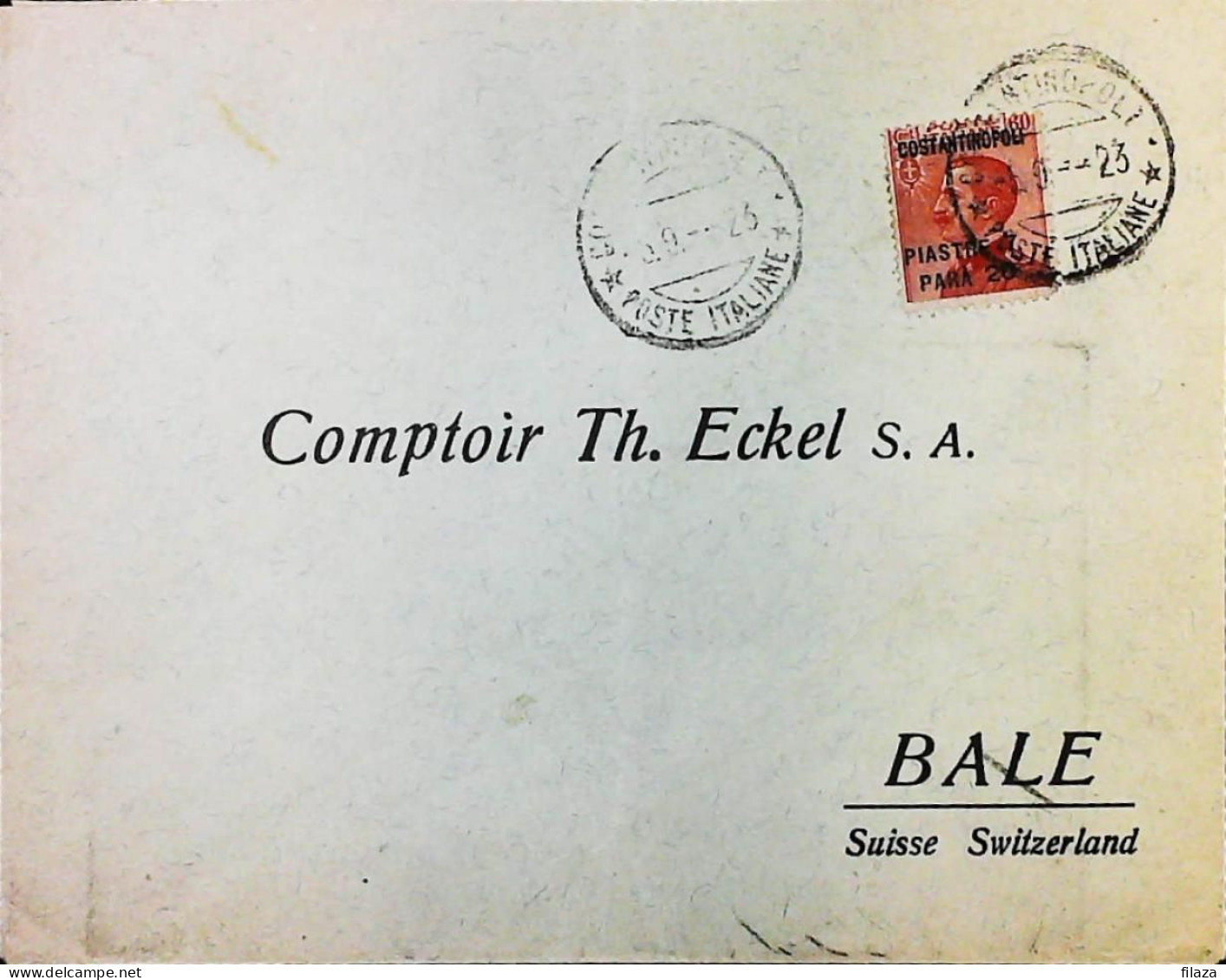 ITALIA / LEVANTE COSTANTINOPOLI Lettera Del 1923 Per SVIZZERA - S6352 - Emisiones Generales
