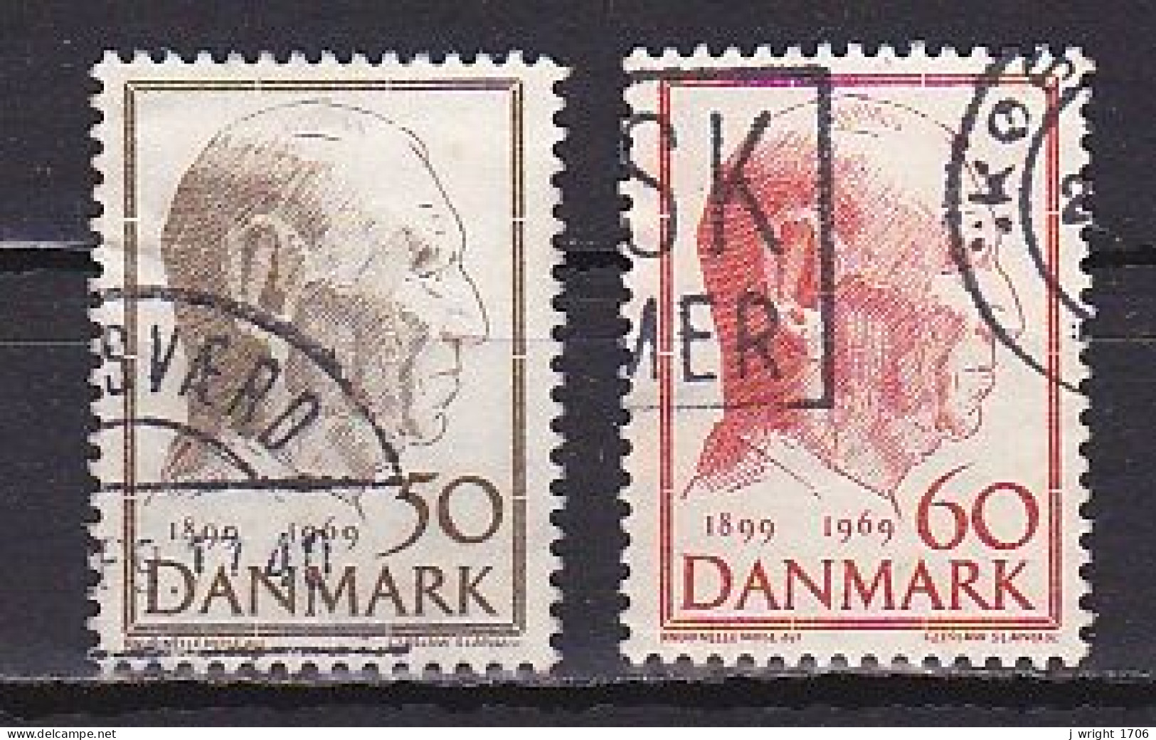 Denmark, 1969, King Frederik IX 70th Birthday, Set, USED - Used Stamps