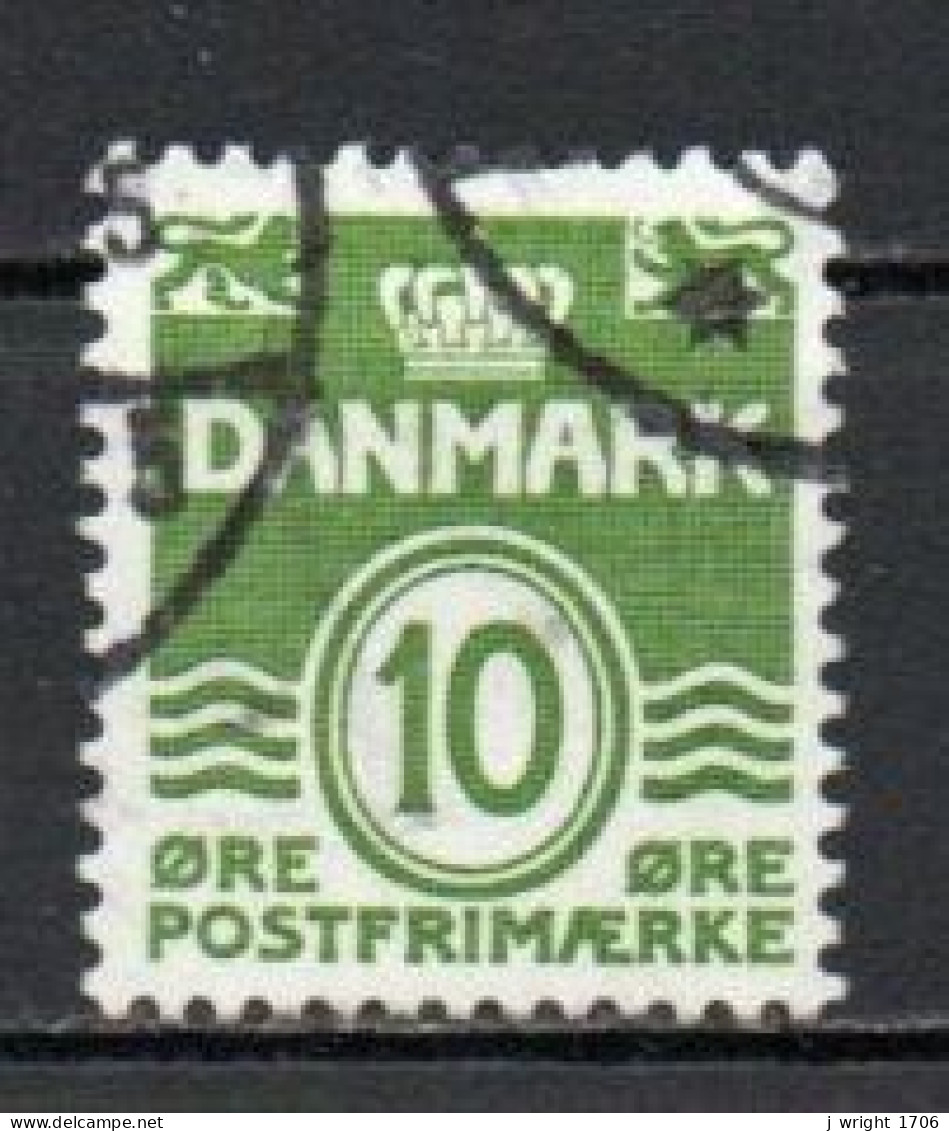 Denmark, 1962, Numeral & Wave Lines/Fluorescent, 10ø, USED - Used Stamps