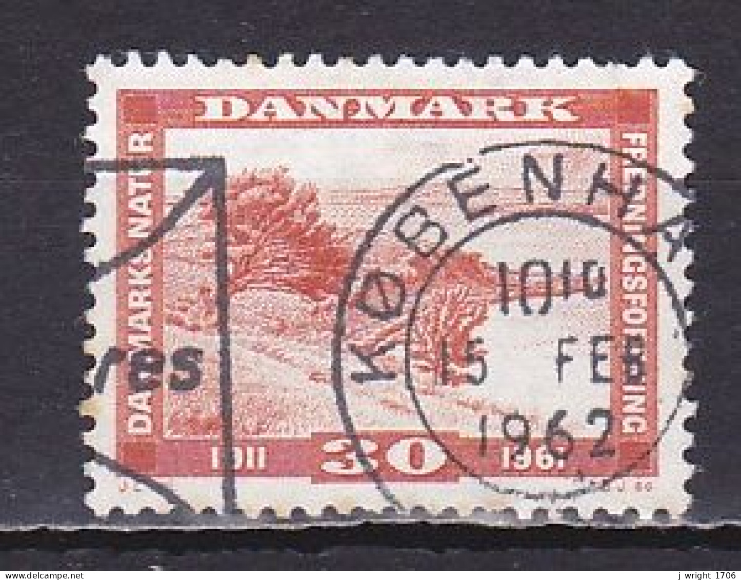 Denmark, 1961, Natural Protection Society 50th Anniv, 30ø, USED - Gebraucht