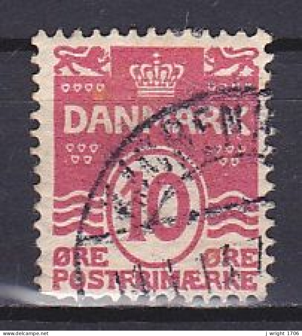 Denmark, 1912, Numeral & Wave Lines, 10ø, USED - Gebraucht