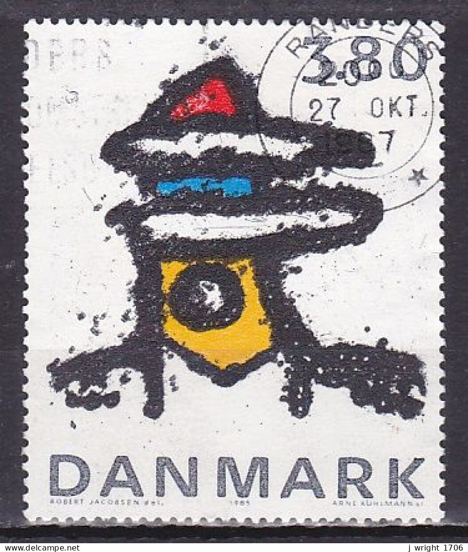 Denmark, 1985, 'Head' Robert Jocobsen, 3.80kr, USED - Usado