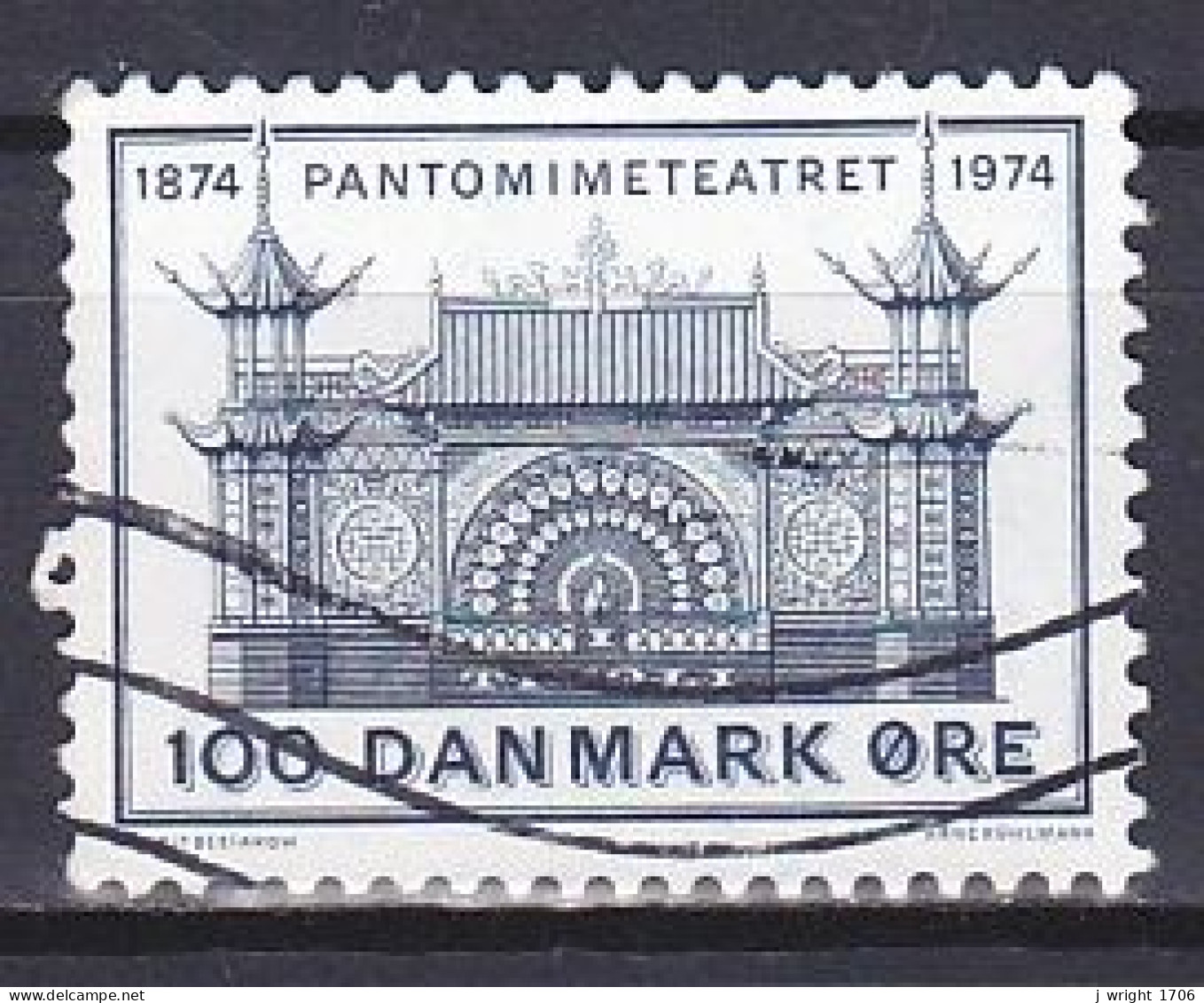 Denmark, 1974, Tivoli Pantomime Theatre Centenary, 100ø, USED - Used Stamps