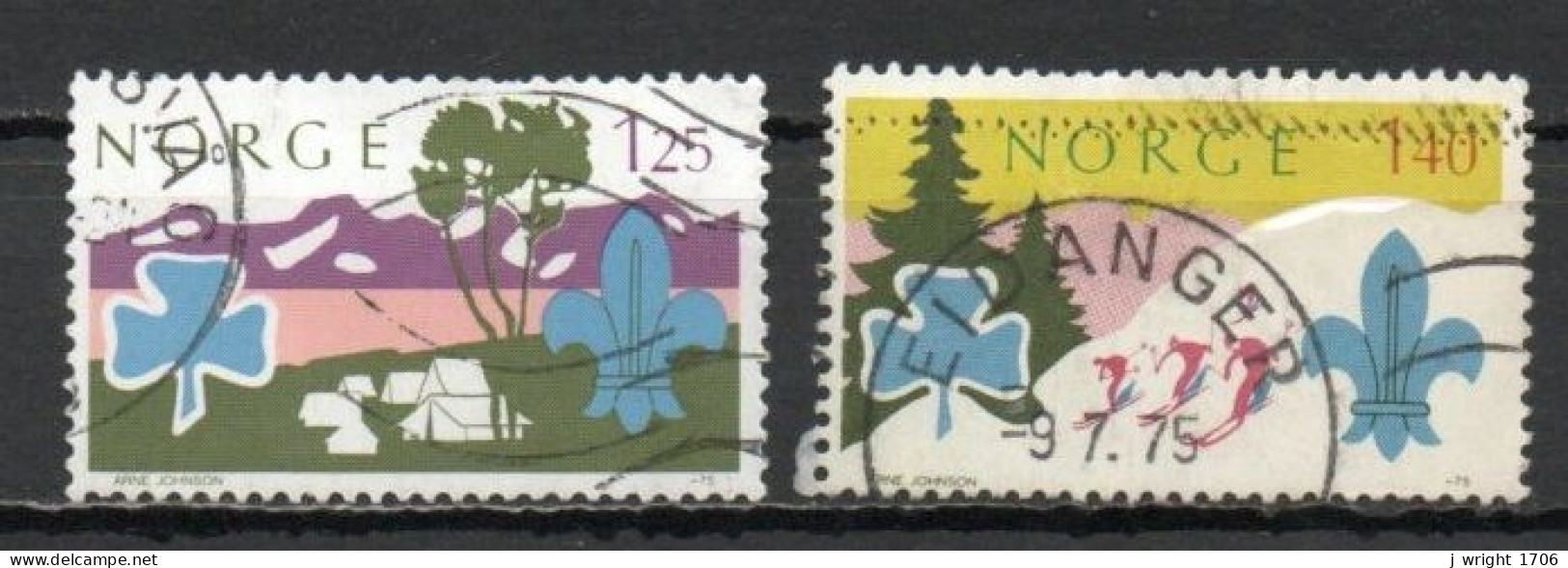 Norway, 1975, World Scout Jamboree, Set, USED - Used Stamps