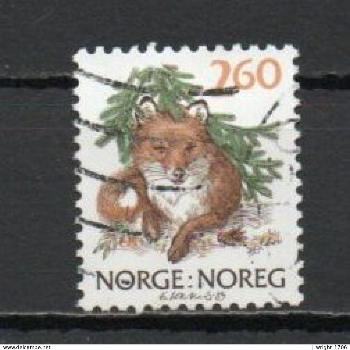 Norway, 1989, Wildlife/Red Fox, 2.60Kr, USED - Usati