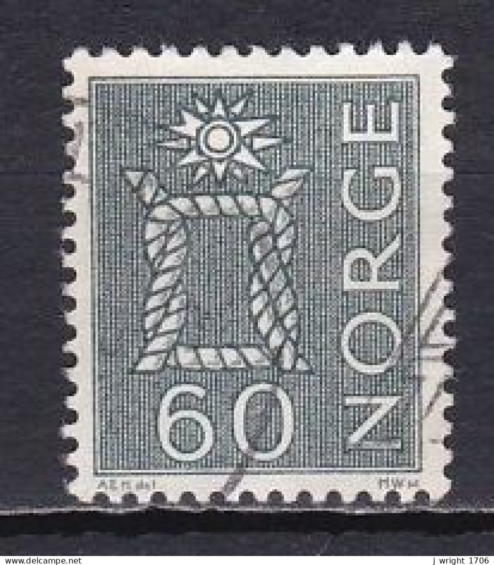 Norway, 1963, Motifs/Rope Knot & Sun, 60ö/Grey-Green, USED - Oblitérés