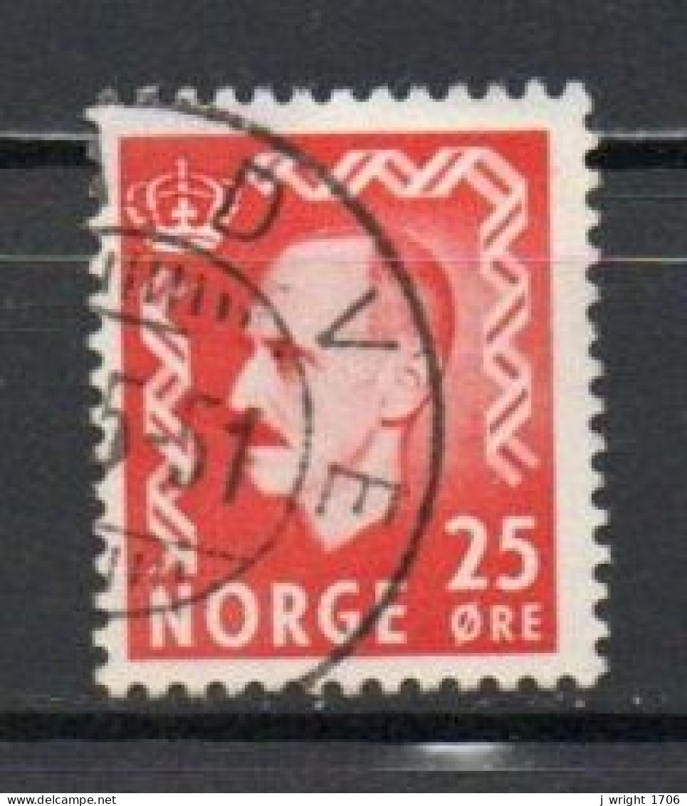 Norway, 1950, King Haakon VII, 25ö/Scarlet, USED - Oblitérés