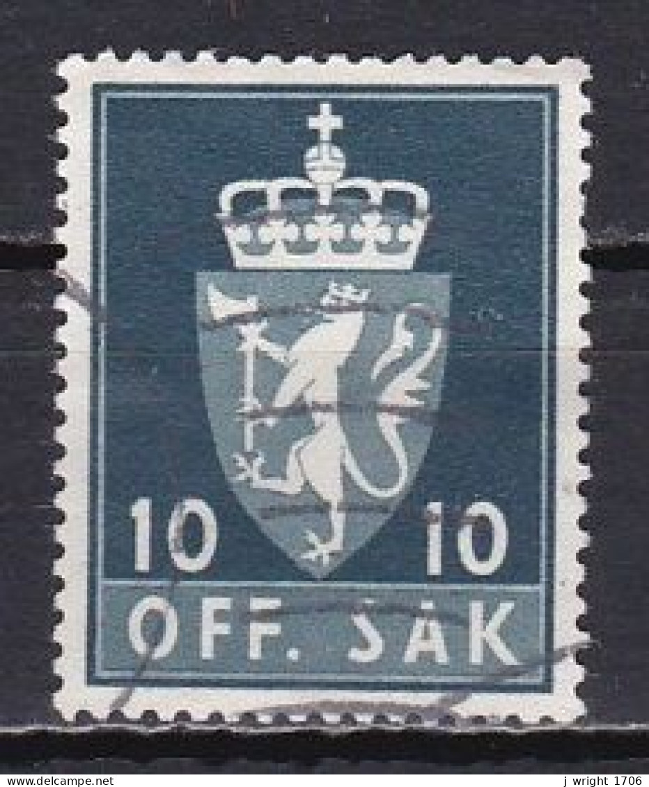 Norway, 1955, Coat Of Arms/Photogravure, 10ö, USED - Dienstzegels