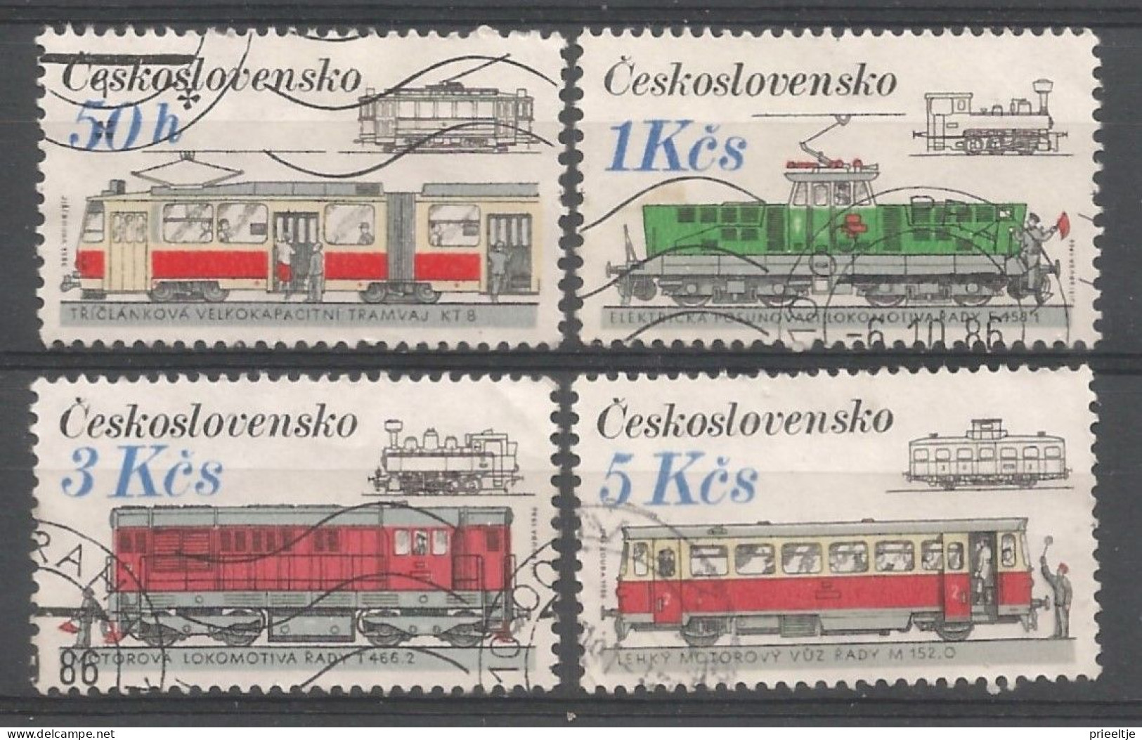 Ceskoslovensko 1986 Railway Transport Y.T. 2693/2696 (0) - Gebraucht