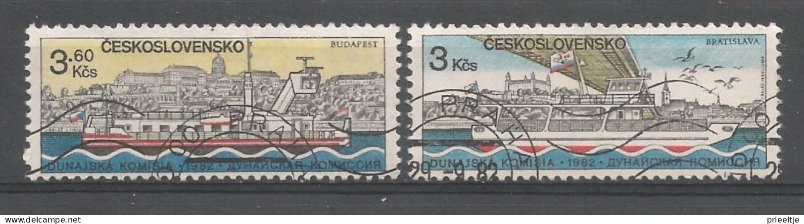 Ceskoslovensko 1982 Ships Y.T. 2495/2496 (0) - Gebraucht