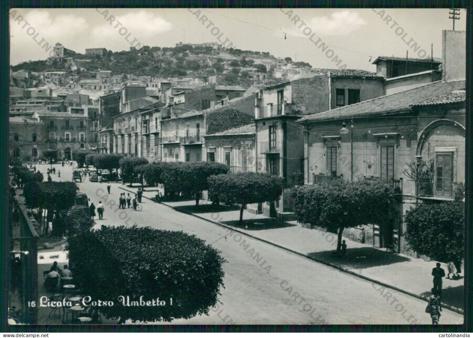 Agrigento Licata PIEGA Foto FG Cartolina ZK1972 - Agrigento