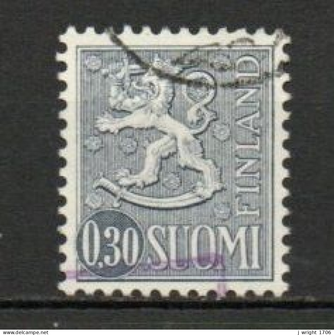 Finland, 1965, Lion/Thick Circle, 0.30mk, USED - Oblitérés