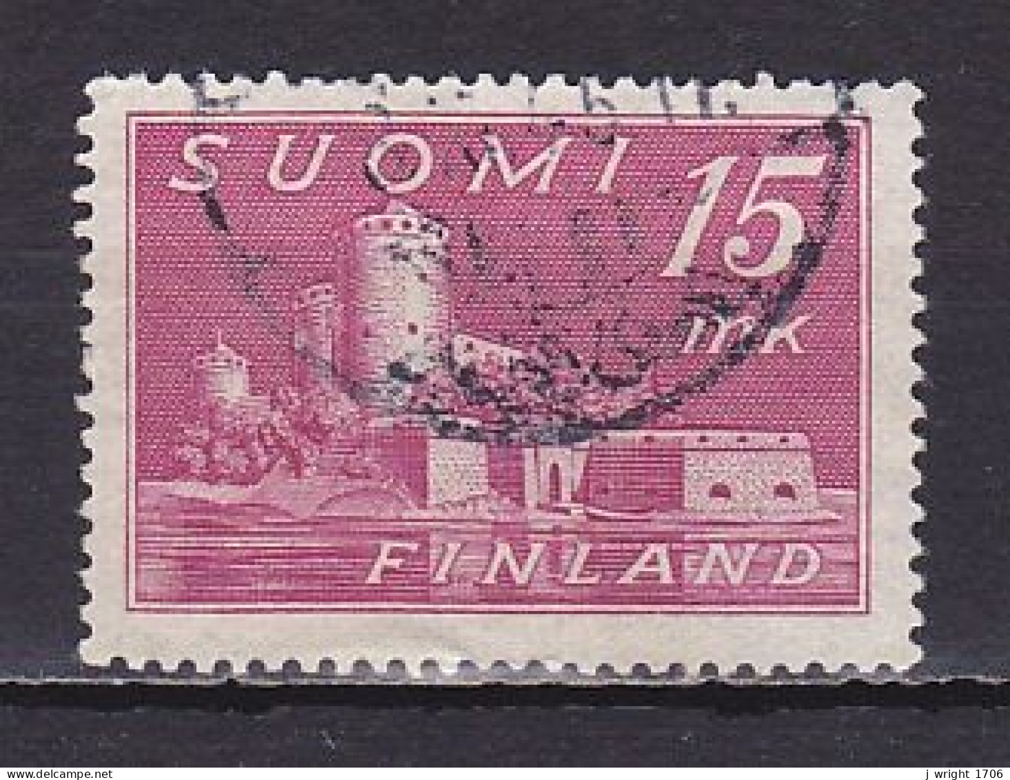 Finland, 1945, Olavinlinna Castle, 15mk, USED - Oblitérés