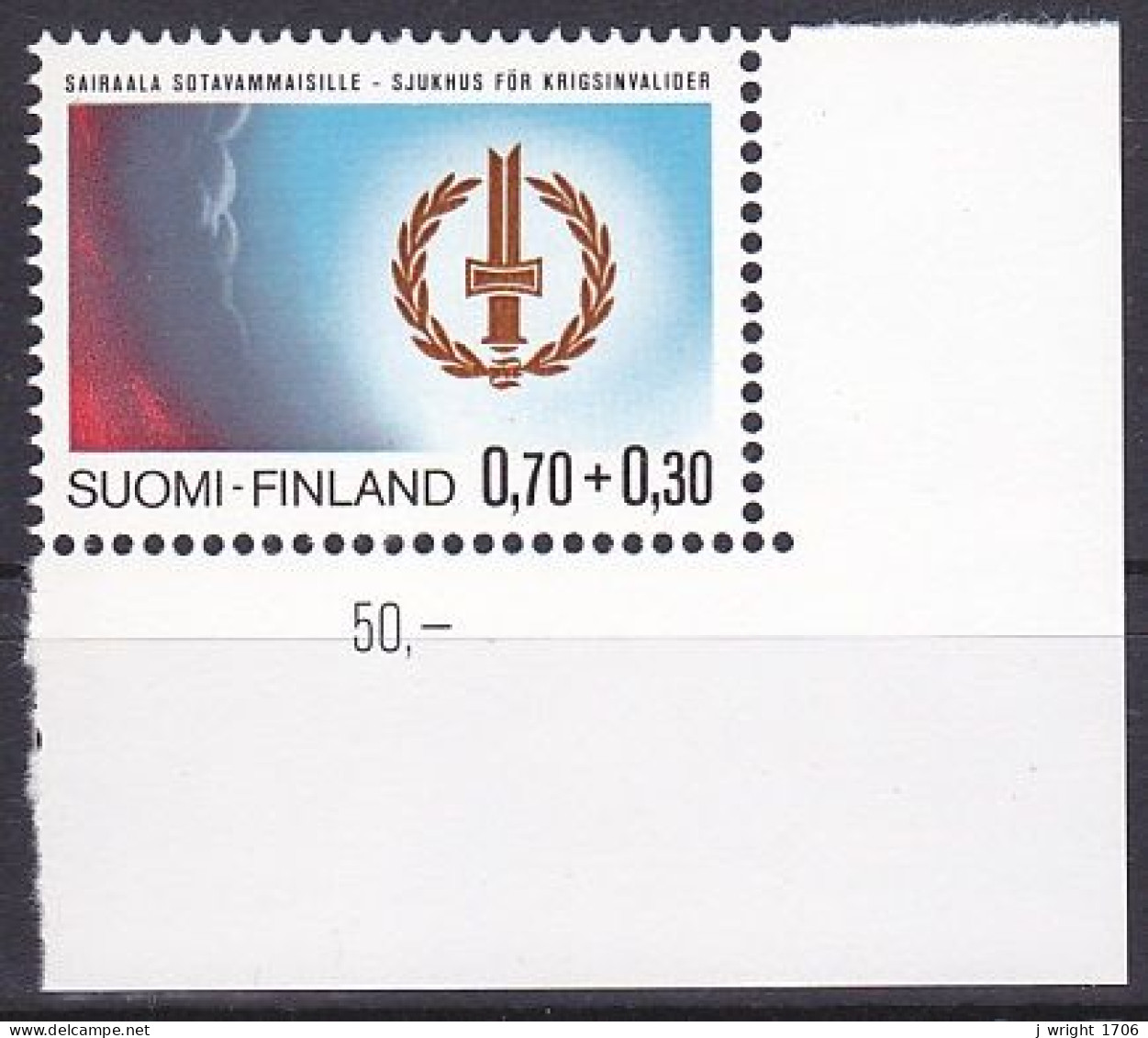 Finland, 1976, War Invalids Hospitals Fund, 0.70mk + 0.30mk, MNH - Ungebraucht