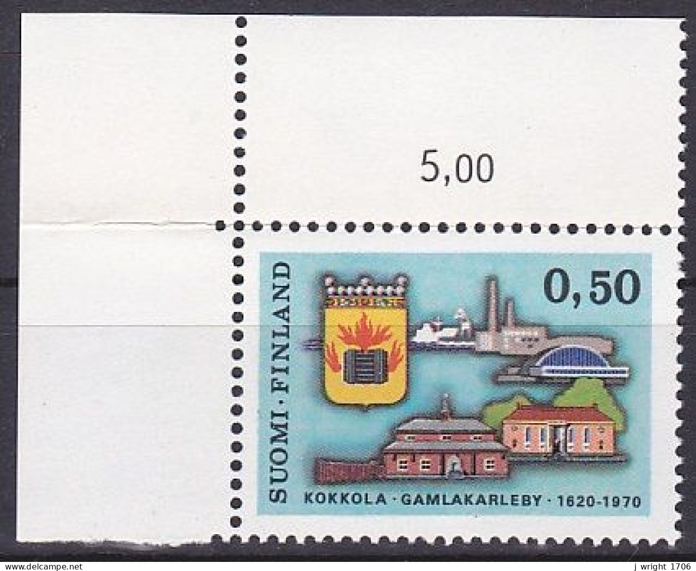 Finland, 1970, Kokkola/Karleby 350th Anniv, 0.50mk, MNH - Ungebraucht