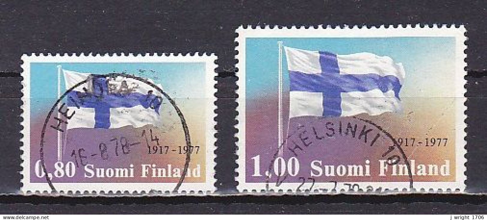 Finland, 1977, Finnish Independence 60th Anniv, Set, USED - Gebraucht