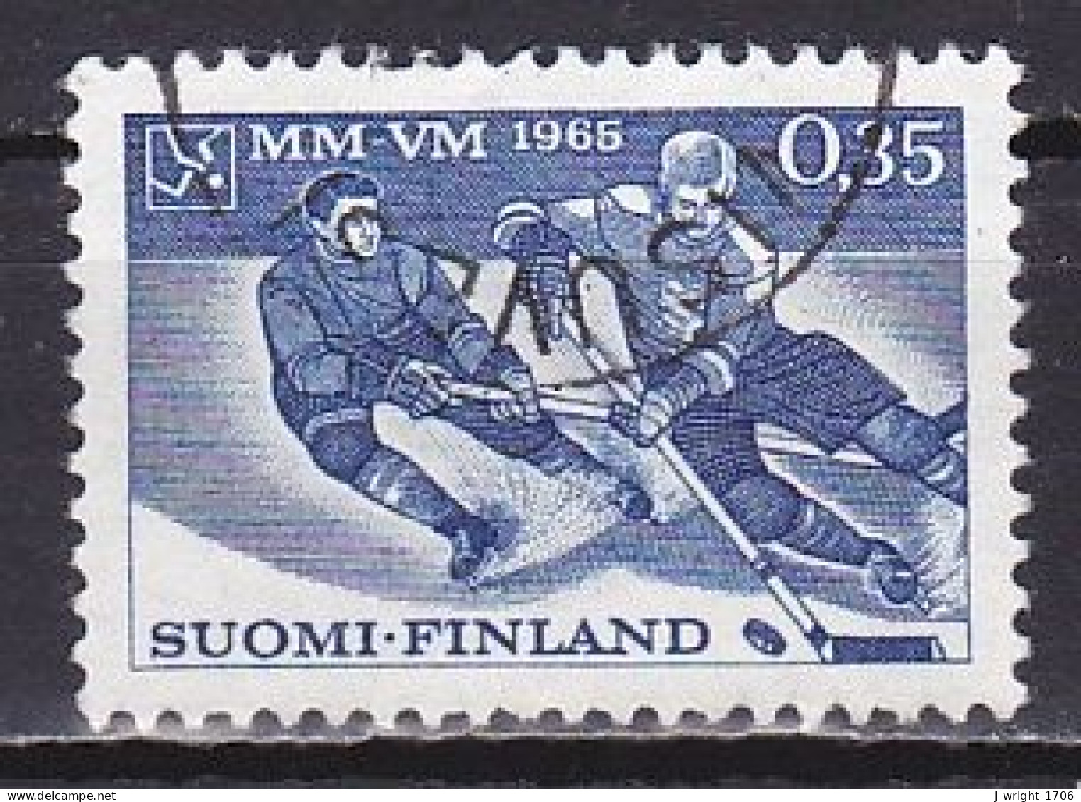 Finland, 1965, World Ice Hockey Championships, 0.35mk, USED - Oblitérés