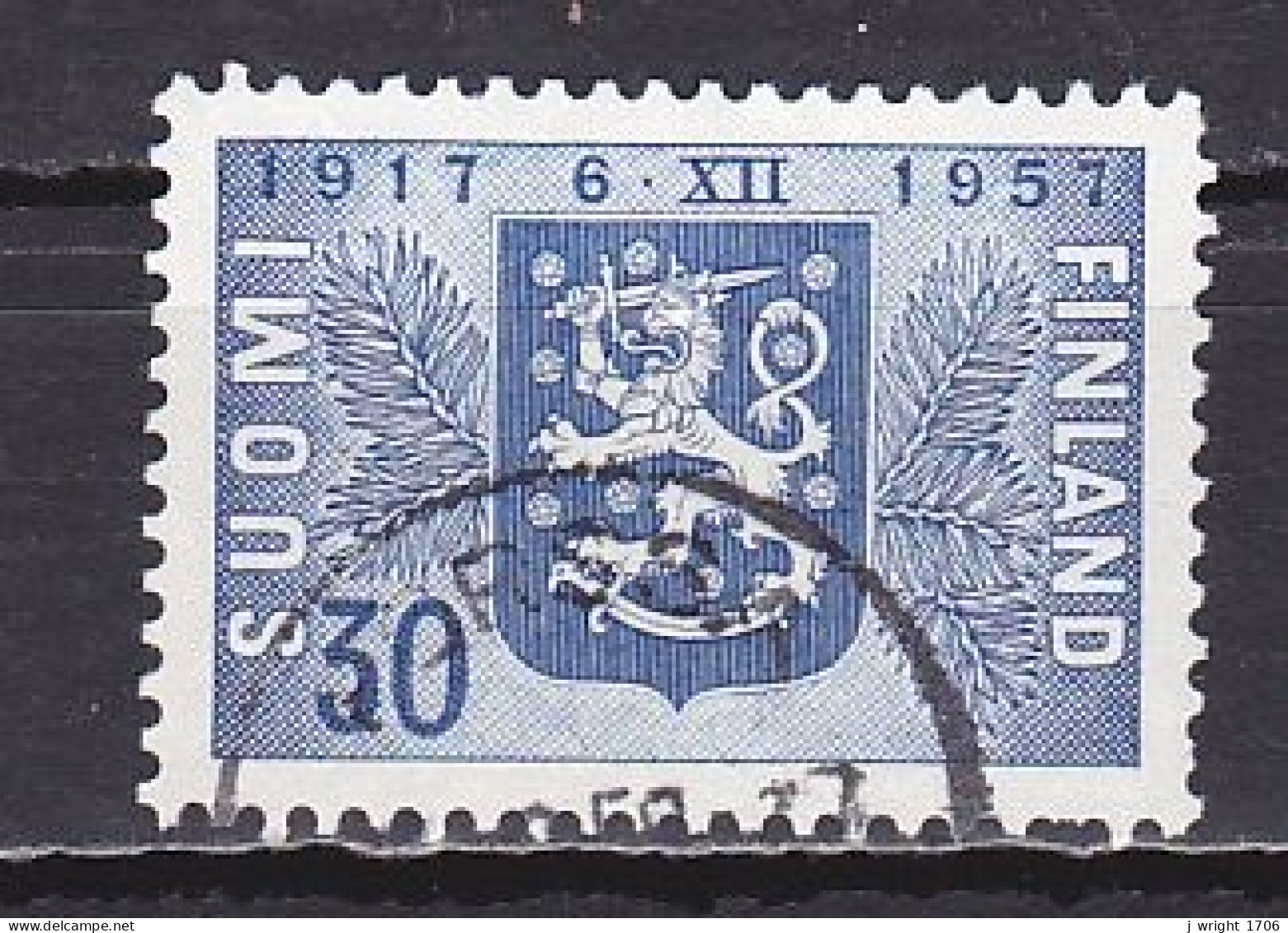 Finland, 1957, Independence Of Finland 40th Anniv, 30mk, USED - Used Stamps