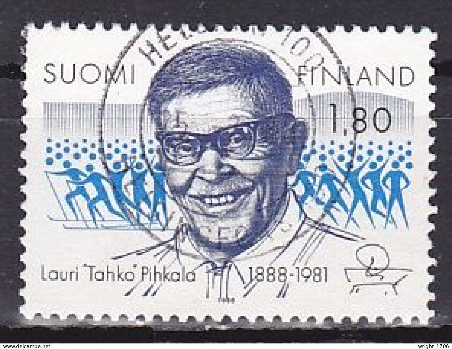 Finland, 1988, Lauri Pihkala, 1.80mk, USED - Gebraucht