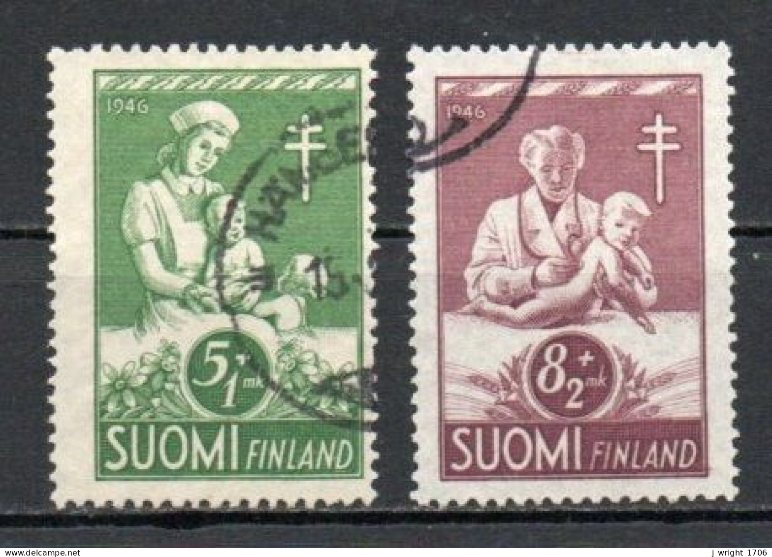 Finland, 1946, Prevention Of Tuberculosis, Set, USED - Gebruikt