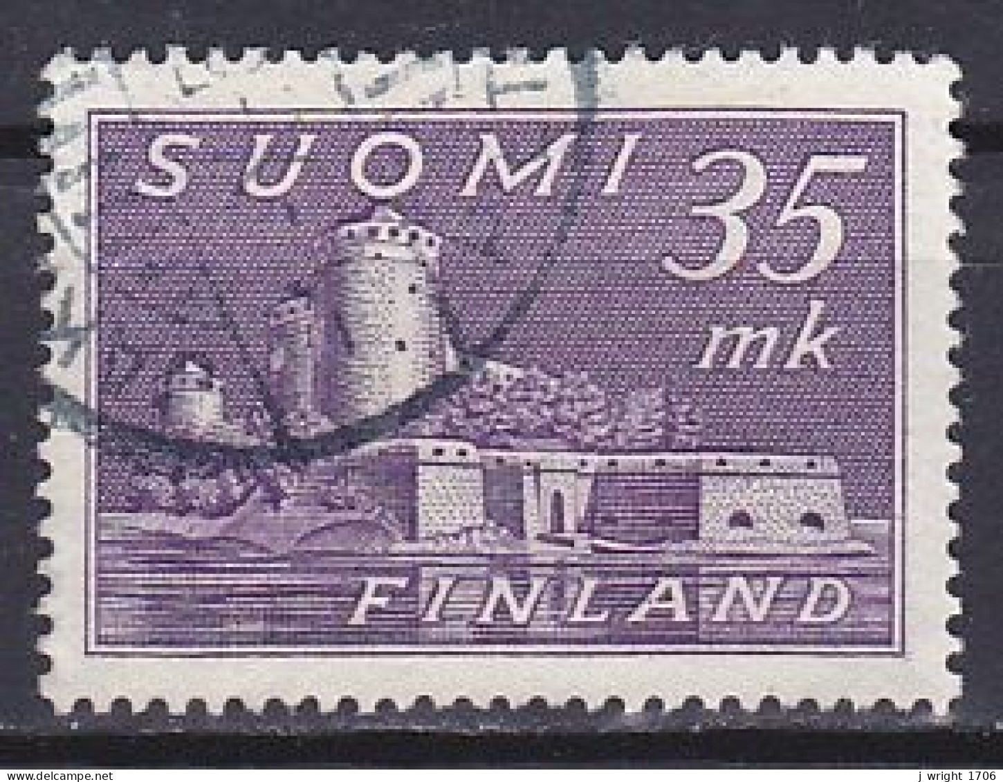 Finland, 1949, Olavinlinna Castle, 35mk, USED - Oblitérés