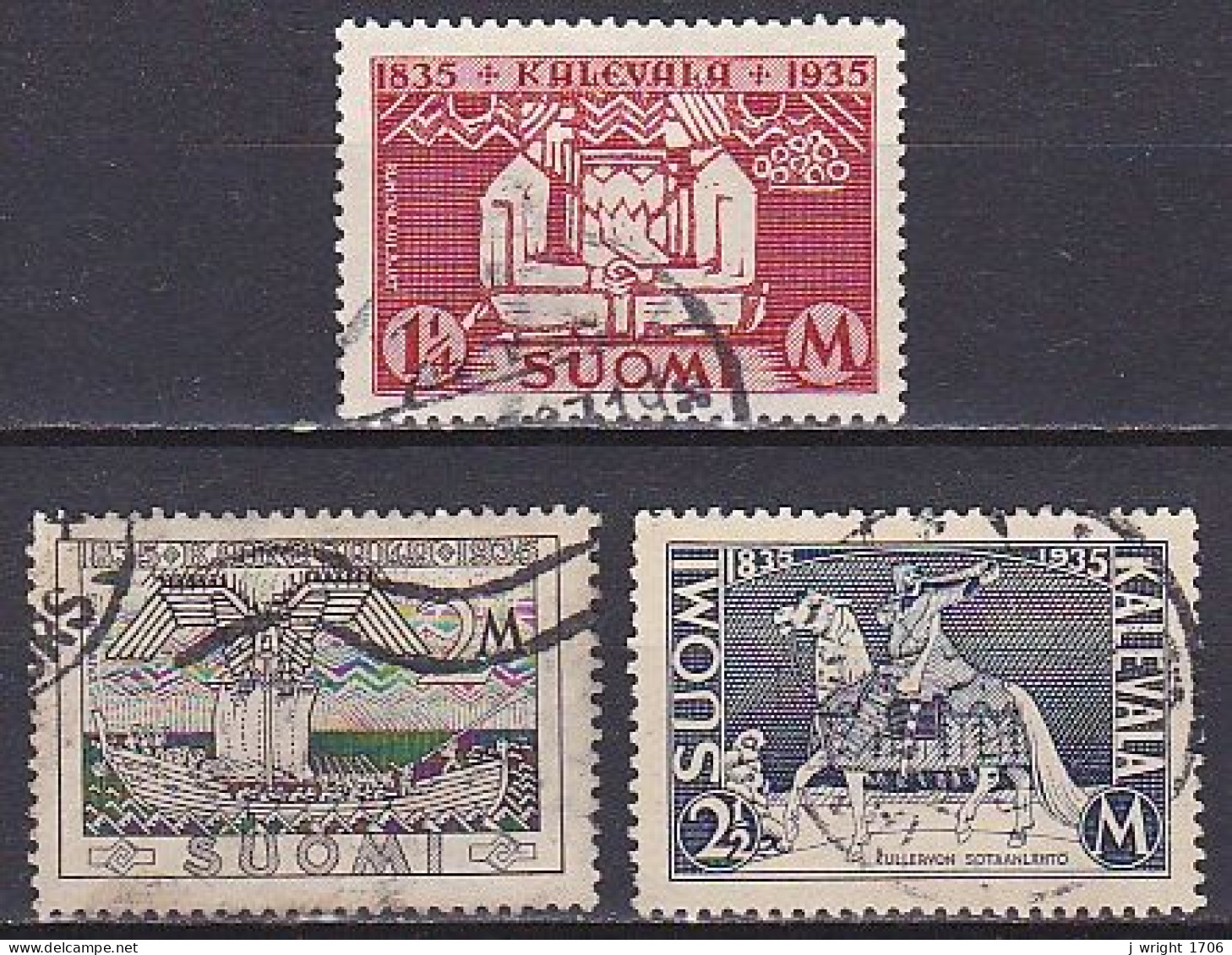 Finland, 1935, Kalevala Centenary, Set, USED - Gebruikt