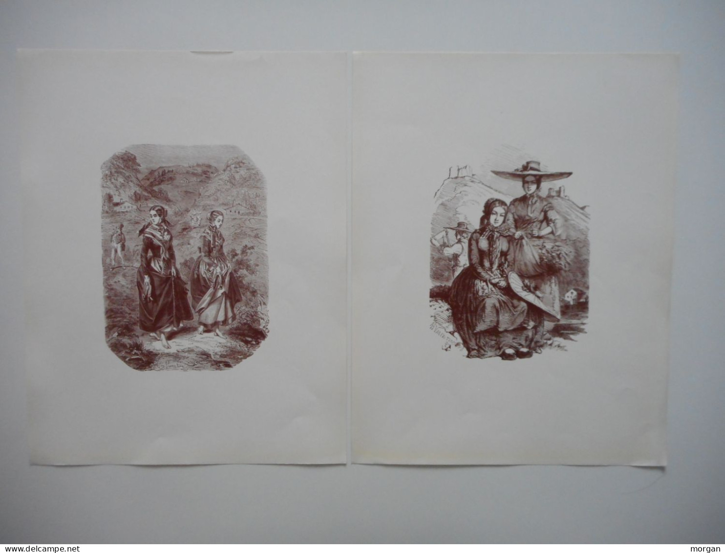 LORRAINE, VOSGES - BELLE SERIE DE 9 DESSINS ANCIENS SUR LES VOSGES DE HENRI VALENTIN D'ALLARMONT + 1 DE CH. PINOT, - Lorraine - Vosges