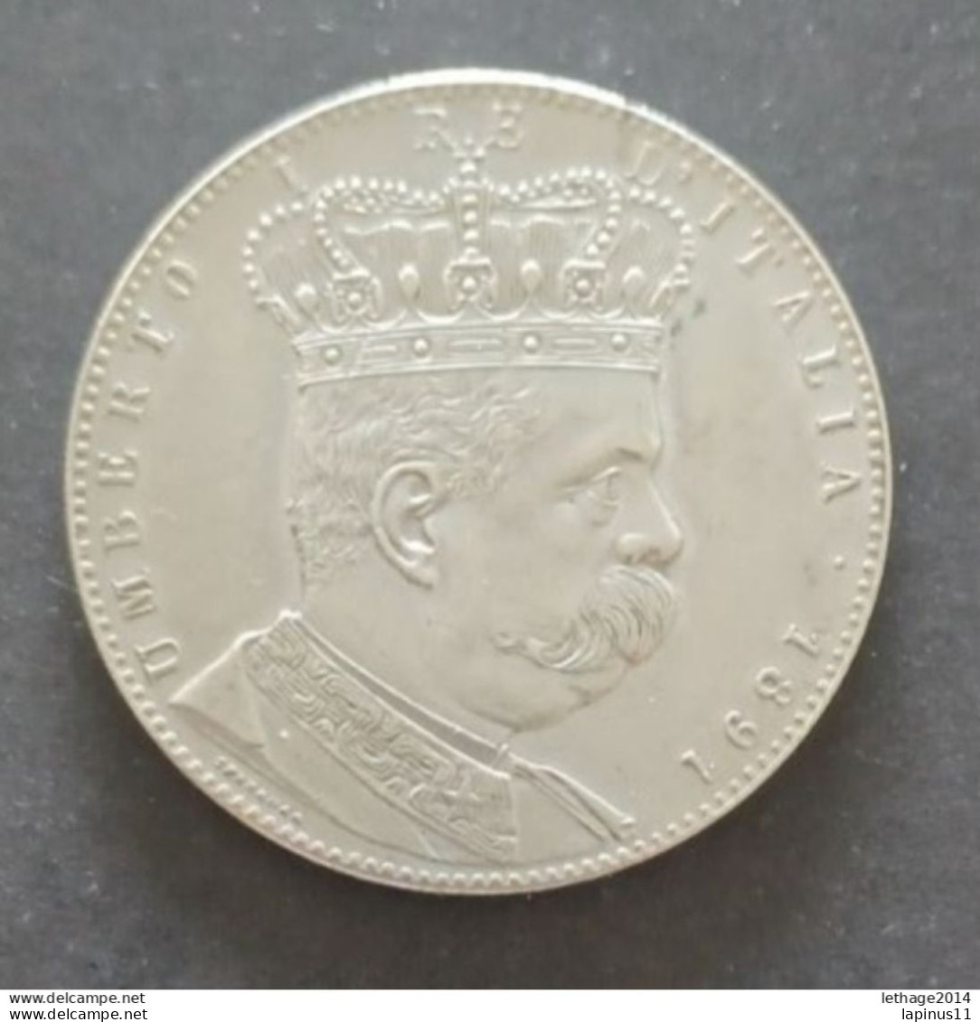 COIN MONETA UMBERTO I RE D ITALIA COLONIE ERITREA 1891 1 TALLERO SILVER 28 GR INCISORE SPERANZA - 1878-1900 : Umberto I