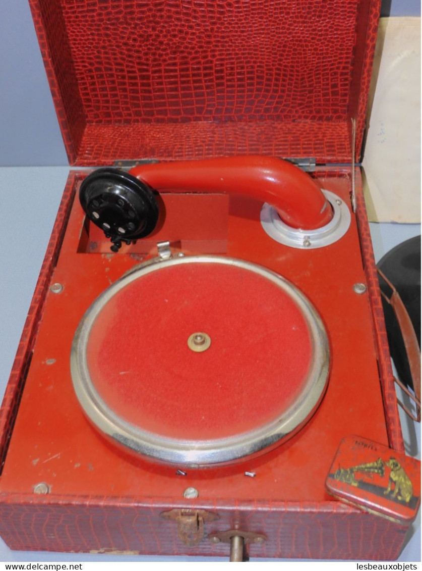 -GRAMOPHONE ORPHEE 1935 JOUET Pour ENFANTS Avec 7 Disques + Boite Aiguilles   E - Autres & Non Classés