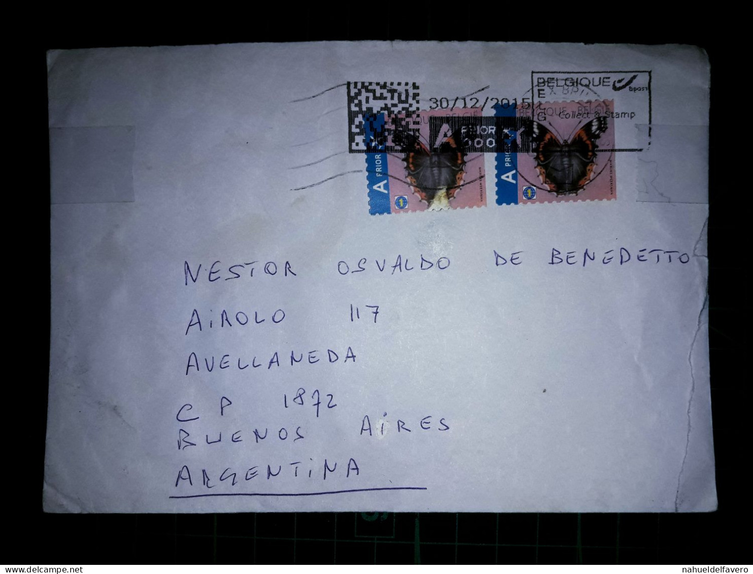 BELGIQUE, Enveloppe Envoyée Par Avion à Buenos Aires, République Argentine Avec Divers Timbres-poste. - Used