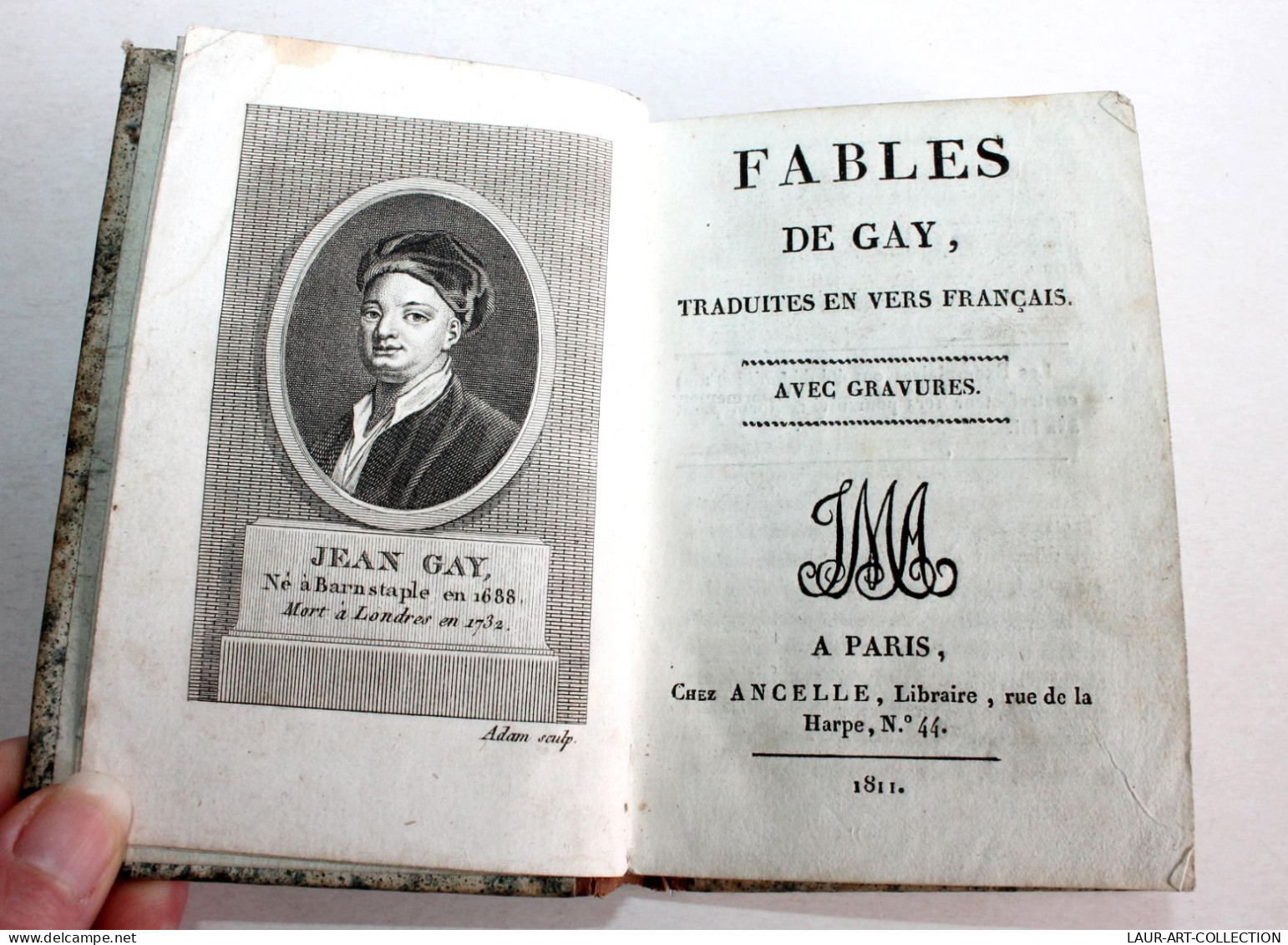 FABLES DE GAY, TRADUITES EN VERS FRANCAIS AVEC GRAVURES 1811 ANCELLE LIBRAIRE / ANCIEN LIVRE XIXe SIECLE (1803.131) - Französische Autoren