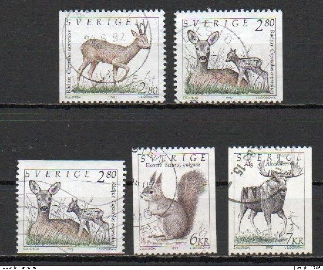 Sweden, 1992, Wildlife, Set, USED - Used Stamps
