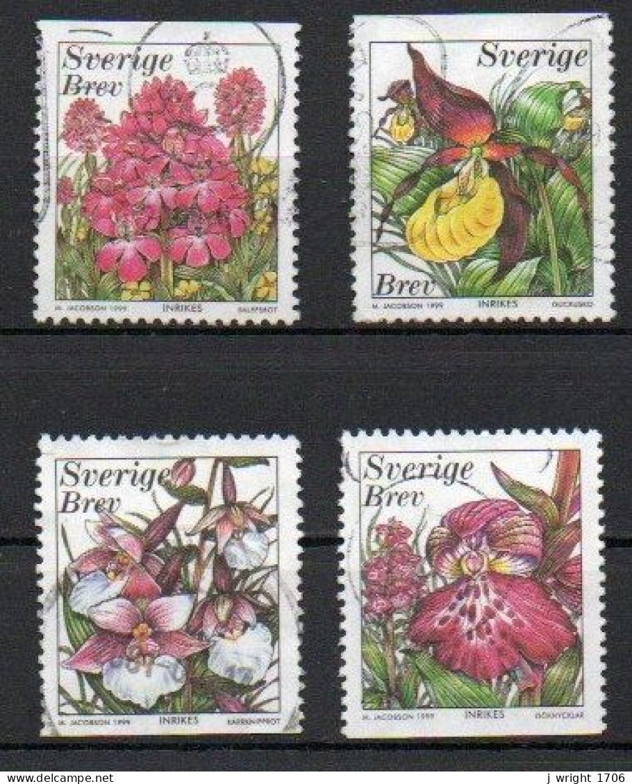 Sweden, 1999, Orchids, Set, USED - Gebruikt