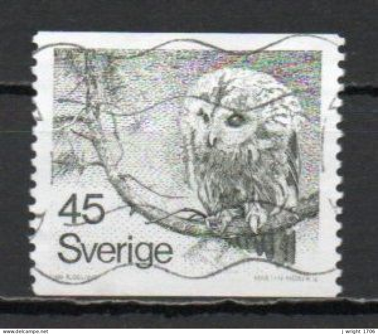 Sweden, 1977, Owl, 45ö, USED - Used Stamps